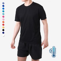 무지티센터 반팔 쿨론 라운드넥 티셔츠 13color 기능성 국내생산 남여공용 S-3XL 빅사이즈
