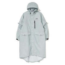 아이더 아이더(EIDER) 신상특가 남성 여성 공용 사계절 내구성소재 소매벨크로 반팔긴팔탈부착 후드일체형 수납용이 등산 래져 스포츠 코트형 비옷 우의 DUA23918 EIDER 레인코트 2 GF, 파우더블루