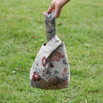 [DIY키트 패키지] (동영상설명) 퀼트손목가방만들기 린넨양면손목가방 디자인선택 릴리안퍼플 외 디자인선택가능 봄가방 여름가방 매듭가방, 칸타타소라