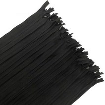 저스트윈 나일론 보이지 않는 지퍼 블랙 화이트 코일 맞춤형 하수도 재봉 공예 홈 텍스타일 15-60cm6 인치-24 인치 10 개, [01] Black 10Pcs, [03] total length is 35cm