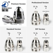 100pcs P80 플라즈마 절단 토치 소모품 절단 CNC 60A 80A 100A P80 플라즈마 토치 팁 전극 노즐, 16.Premium Version - 15MM