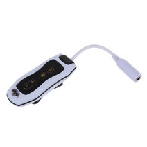 수영장이어폰 귀안아픈이어폰 수영 무선 이어폰 8GB mp3 플레이어 수중 다이빙 스파 + fm 라디오 방수 헤드폰, 하얀