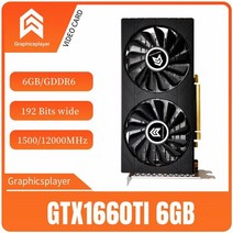 원래 칩 컴퓨터 그래픽 카드 gtx1660ti 6144mb ​​gtx1060 6gb 비디오 카드 vga pc 게임 nvid, 검은색