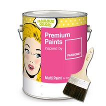 노루페인트 팬톤 수성 멀티 페인트 방문 가구 목재 철재 조색 무광 1L, Evergreen(19-5420)