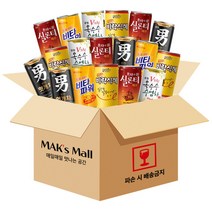 [막스몰] 30입 한모금 음료 세트 미니 캔 음료수 탄산 과즙 콜라 사이다, 한모금 차류 혼합음료 세트 30입