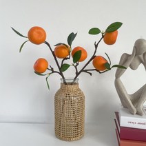 레몬가지 귤가지 복숭아가지 조화 열매 모형 인테리어, 밤송이 가지