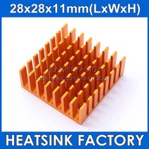 28*28*11mm 냉각 부속품 DIY 방열판 CPU GPU IC 기억 칩 알루미늄 냉각기 방열기, [01] Gold No Tape, [03] 6pcs