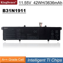 아수스 노트북 배터리 kingsener b31n1911 배터리 asus vivobook 플립 14 tm420ia tp470ea m413da m413da-ek162t x421da, 없음