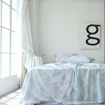 포그나미 루이스 풍기인견100% 여름이불, 블루