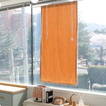 [모모제작소]천연 황토염색 화양연화 코튼 가리개커튼 81x160