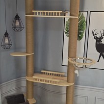 고양이 등반 다기능 캣타워 캡슐 전망대 diy 대형 프레임 스크래쳐 diy 프레임 액세서리 Tongtian 사용자 정의 액세서리 사용자 정의 할 수 있습니다, 이중 열 복도 8538 구멍 간격 73