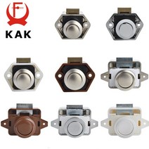 KAK-10 피스 캠핑카 푸시 잠금 RV 캐러밴 보트 모터 홈 캐비닛 서랍 래치 버튼 잠금 하드웨어, Carlock001-화이트
