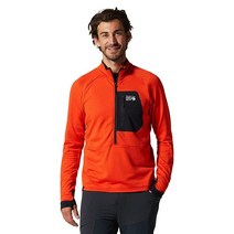 Mountain Hardwear 남성용 표준 폴라텍 파워 그리드 하프 지퍼 재킷 스테이트 오렌지 L