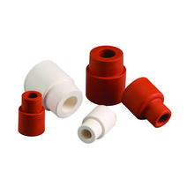 Chemglass제품 빨간색 셉텀 슬리브 셉타 Septum Stopper Sleeve Septa, 3022-10 100ea/pk