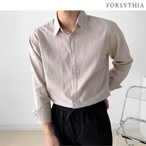 [포지시아] 남자 가을 솔리드 셔츠 남자 린넨셔츠 (9082234)