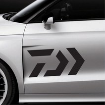 DAIWA 로고 범퍼 흠집가리기 대형 스티커 차량용 첫차, 소형, 레드