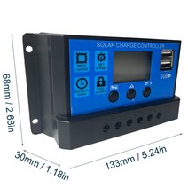 태양광 패널 파워 뱅크 200w 전지 키트 12v 세트 그리드 단결정 모듈 2 usb, 30a 컨트롤러