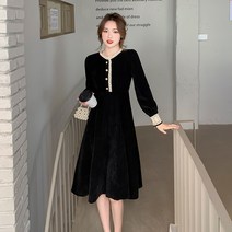 블링앤수 여성 라운드넥 캐시미어 오피스 원피스 KZZ868