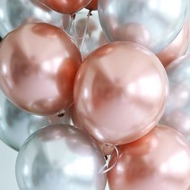 (주)파티해 천장장식 크롬풍선(헬륨효과)세트-실버로제