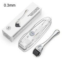 구르프 앞머리 파마 롯드 구루프 헤어롤 derma 롤러 for face microneedle roller for hair growth 수염 540 microneedling 바늘, 실버 0.3mm