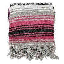 Canyon Creek 정통 멕시코 요가 팔사 담요 (오렌지) 바이오더, Pink