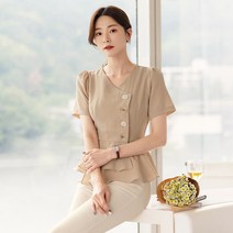 시크라인 캐슈넛 페플럼 블라우스 CLMB-B-35
