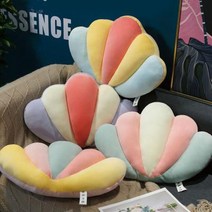 키밍 조개 소파쿠션 등받이 벨벳 선물 집들이 침대.오너클랜, 옐로우