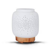 BOPOMOFO 아로마 디퓨저 가습기 탁상 초음파식 일본식 도자기 광택 고급감 멋쟁이 원주형 에너지 절약 정음 가습 꽃가루 알레르기 건조 대책 15 다다미 대응 첨부 취급 설명서 첨부 AR-TC03