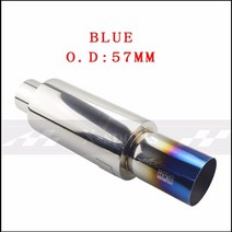 소리박 가변 가상 배기 마후라 듀얼 머플러 팁 자동차 베기음 튜닝Auto Tubo Di Scarico Silenziatori Coda Universale di Alta Qualit, 블루 57MM