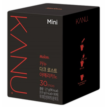 탕비실 비품 노가다 커피 믹스 카누 다크로스트 미니 아메리카노 30t 2+1구성 3개