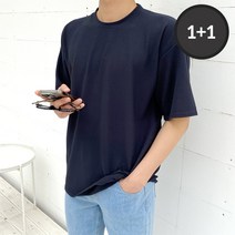 올멋 1+1 썸머룩 티파니 링클프리 반팔 티셔츠