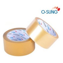 시둥마켓 +[시둥마켓]+_ 구리테이프 아크릴테이프 OPP박스테이프 문구포장테이프 보양제, 오성아크릴박스테이프(투명 황색)48mmx40m 5, 투명48mmx50m-50개