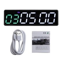 복싱타임벨 체육관 타이머 LED 운동 Colck 카운트 다운/업 시계 울트라 클리어 디지털 디스플레이 멀티 씬 led 홈 피트니스, 03 C