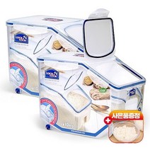락앤락 쌀통(계량컵) 10KG 2개(총 20KG)+전자렌지용기 - 쌀독 잡곡보관함 씨리얼/밀가루/분유통 냉장라이스키퍼추천 키로, 1개, 2개세트