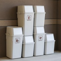 업소용 사무실 대용량 분리수거함 4개 쓰레기통 커피숍 휴게실 물류창고 쓰레기 식당, 모리 적층 휴지통  40L 3개+60L 1개