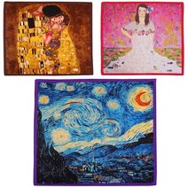 (국산) 럭셔리 명화 스카프-손수건 (도매2003)