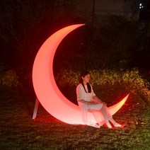 달빛 카페 포토존 달조형물 스튜디오촬영 그네달 모양의자, 우송료 별도의 1.4m 수직 달 태양광 모델
