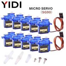 2/4/5/10/20pcs Arduino 아날로그 마이크로 서보 모터 SG90 9G RC 자동차 장난감 비행기 고정 날개 헬리콥, 01 Plastic 180 Degree_04 10PCS