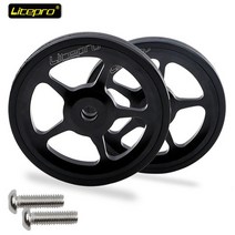 Litepro 접이식 자전거 Brompton 알루미늄 합금 CNC Easywheel 초경량 밀봉 베어링 푸시 휠 사이클링 부품, 검정