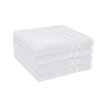 Amazon Basics GOTS 인증 유기농 면 타월 세트 6피스 섬세한 폰 미국직송 283529, 목욕 타월 (4개 팩), 깨끗한 눈