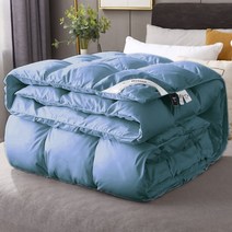 [ ENENT 1+1 3일총알배송 ]리얼 구스이불 솜털 90% 거위털 이불 여름 겨울 이불커버 힐튼 호텔 베게, 220x240cm의두꺼운이불[약10근]