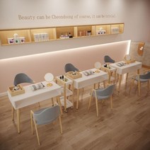 네일테이블 대면 시술대 책상 가구 세트 작업대 고급 의자 아트 인테리어 매니큐어 심플 싱글, 싱글테이블100*40*78, 정부표준배치