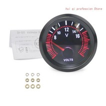 유면계 유량계 517B 자동차 게이지 2 "52mm 바 터보 부스트 게이지-1 ~ 2 Bar 진공 프레스 미터, 03 Voltmeter