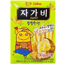 해태제과 자가비 짭짤한맛 스낵 파우치, 30g, 3개
