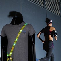 엑스반도 led조끼 안전복 라이딩 LED 조명 벨트 충전식 러닝 기어 하이킹 교통 야외 조깅 남성 여성용 장, 04 Yellow