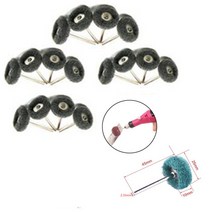 드러멜 드레멜 다용도조각기 미니 드릴 연마 브러시 2.35mm 생크 나일론 버핑 휠 Dremel 로타리 핸드 툴 액세서리 세트 녹 제거제 50 피스, 05 grey_03 15pcs