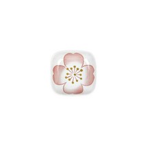 벚꽃 무늬 미니찬기 사각반찬그릇 2개 로맨틱한 실용적 주방용품 싱글족 플레이팅 식기 찬합