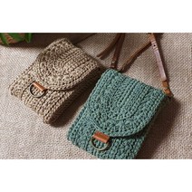 [메이플라이크 DIY 패키지] 스타스티치 미니 크로스백 가방 뜨기 만들기 코바늘 뜨개가방, 아마100, 536 남색