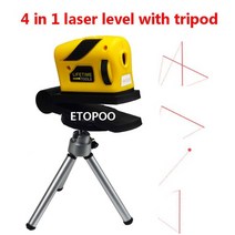 레이저 측정기 자 수평자 다기능 수평기 레이저수평기 4 in1 적외선 레벨 슬래시 빔 라인 기능 조정 가능한 360도 수평 수직 크로스 라인 측정 핸드 툴, 금
