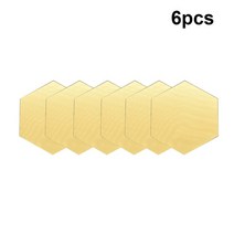 붙이는 거울 시트지 안전 12pcs 3d 미러 벽 스티커 육각 모양 비닐 이동식 벽 스티커 데 칼 diy 홈 인테리어 아트 미러 장식품, 80×70×40mm, 6pcs 골드